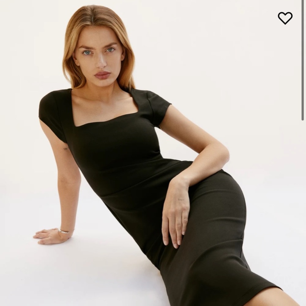 Reformation Sylas Knit Dress, black, size S